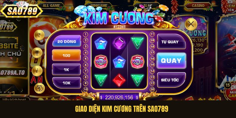 Giao diện Kim Cương trên Sao789